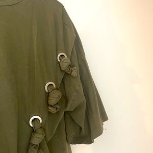 Army green Zara top
